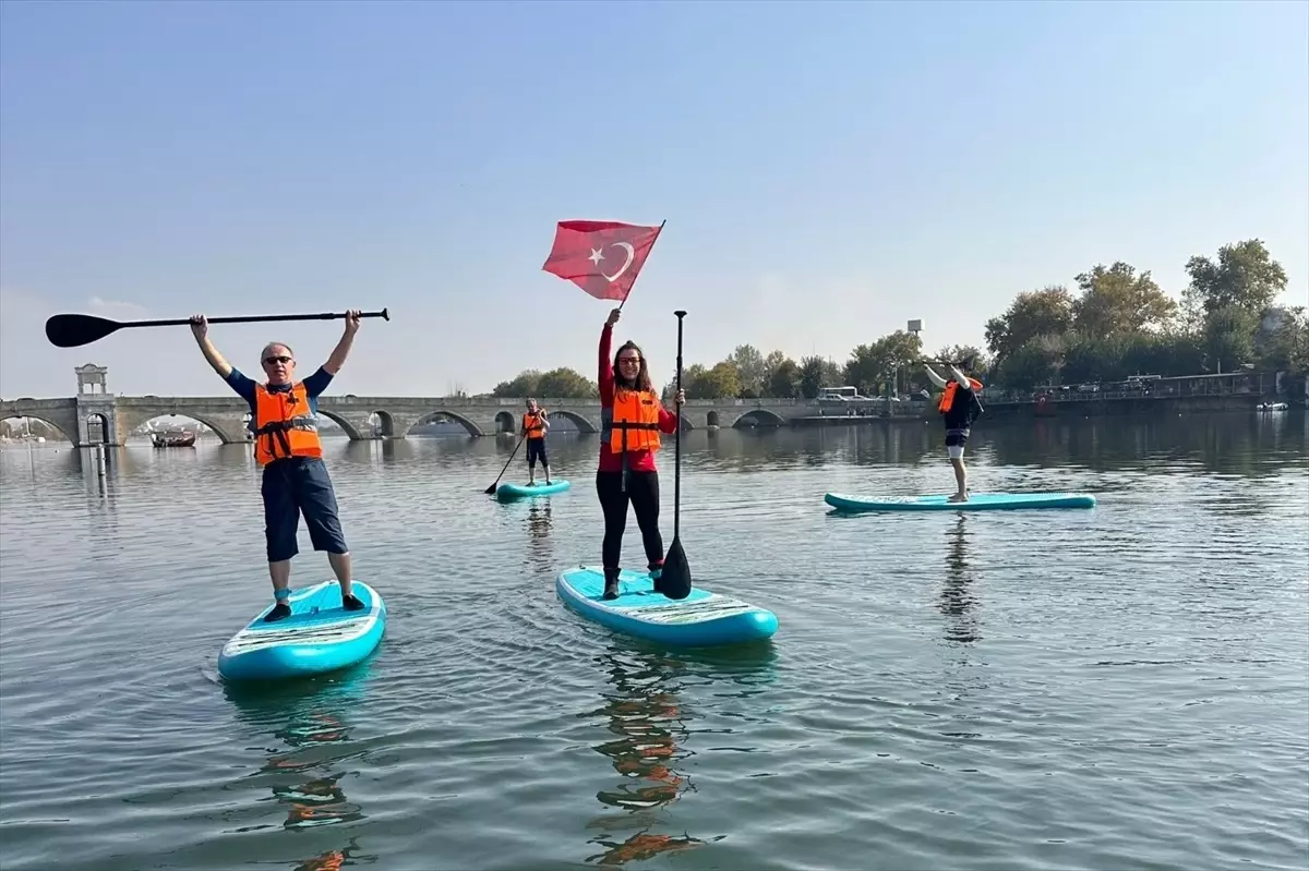 Meriç Nehri’nde Ayakta Kürek Sörfü Eğitimi Başladı